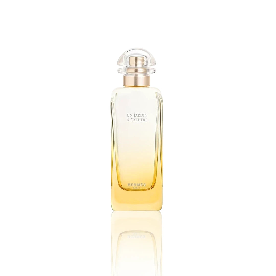 Hermès Un Jardin à Cythère Eau de Toilette 100 ml Flakon auf weißem Hintergrund