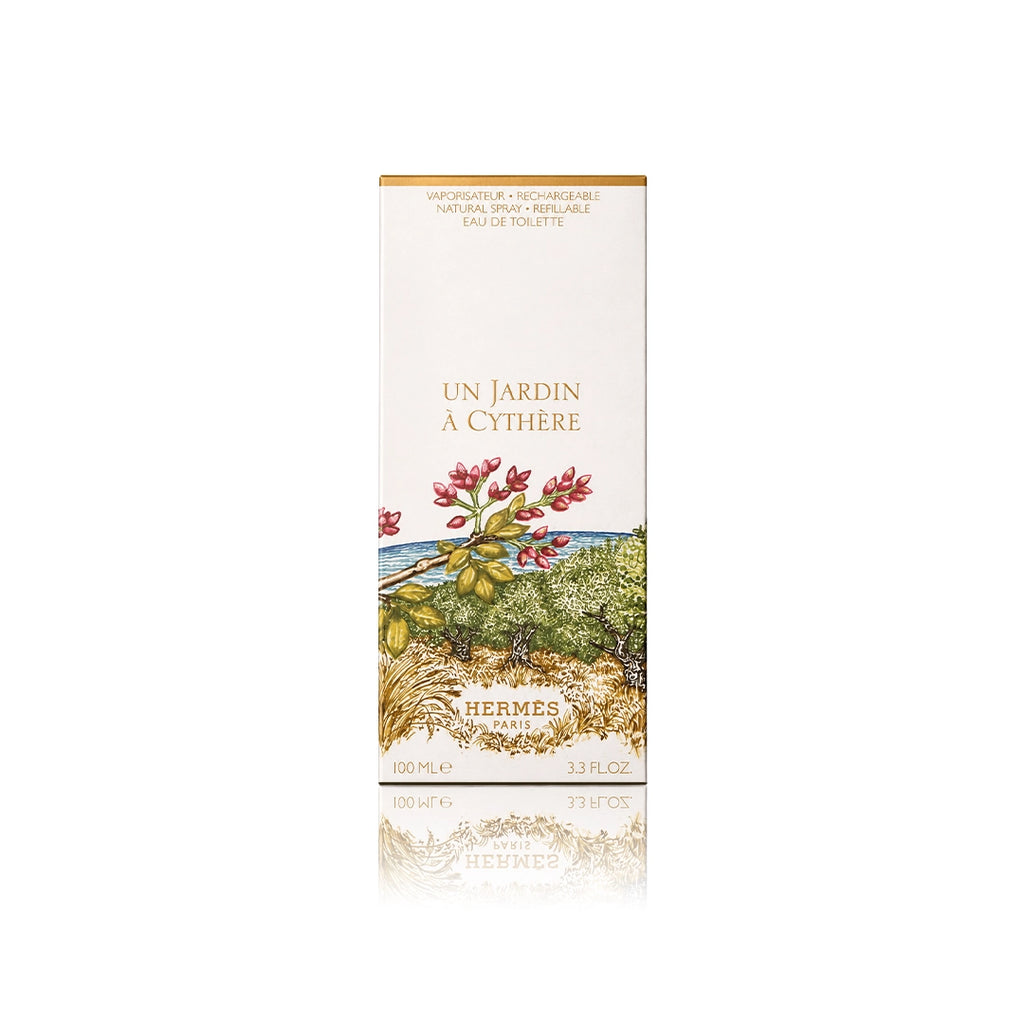 Hermès Un Jardin à Cythère Eau de Toilette 100 ml mit Originalverpackung auf weißem Hintergrund