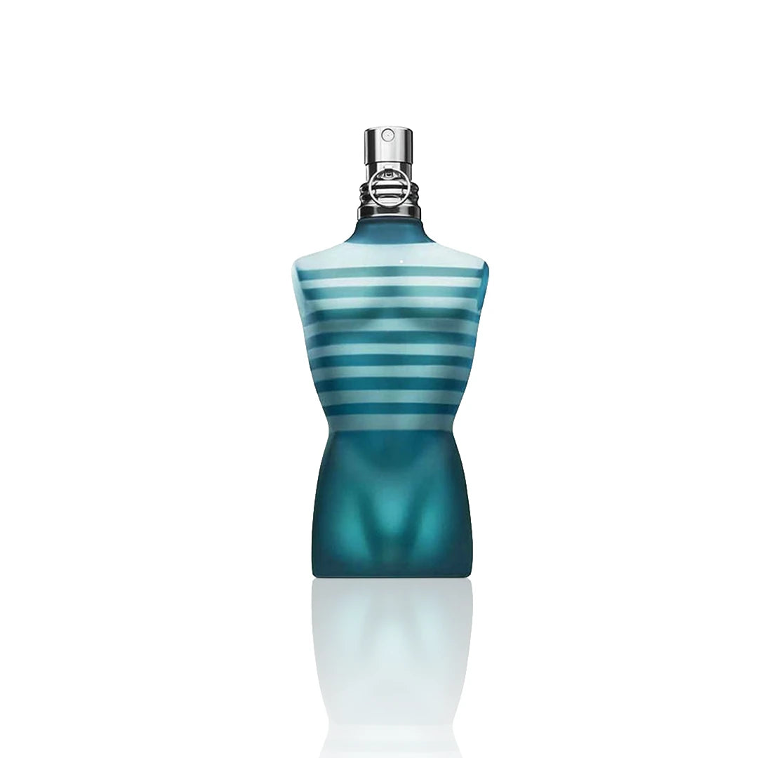 Jean Paul Gaultier Le Male Eau de Toilette 125 ml Flakon auf weißem Hintergrund