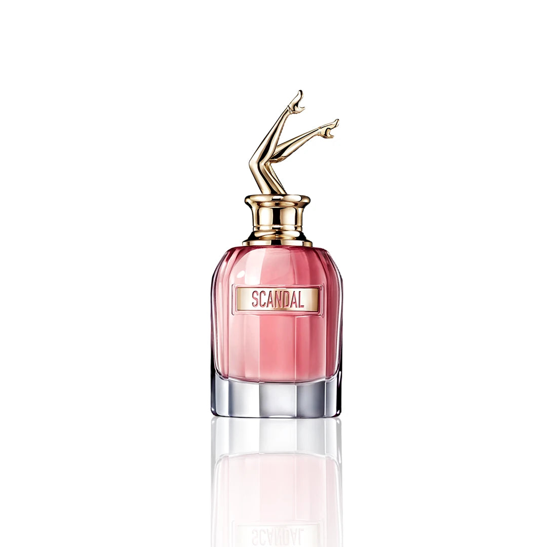 Jean Paul Gaultier Scandal Eau de Parfum 80 ml Flakon auf weißem Hintergrund