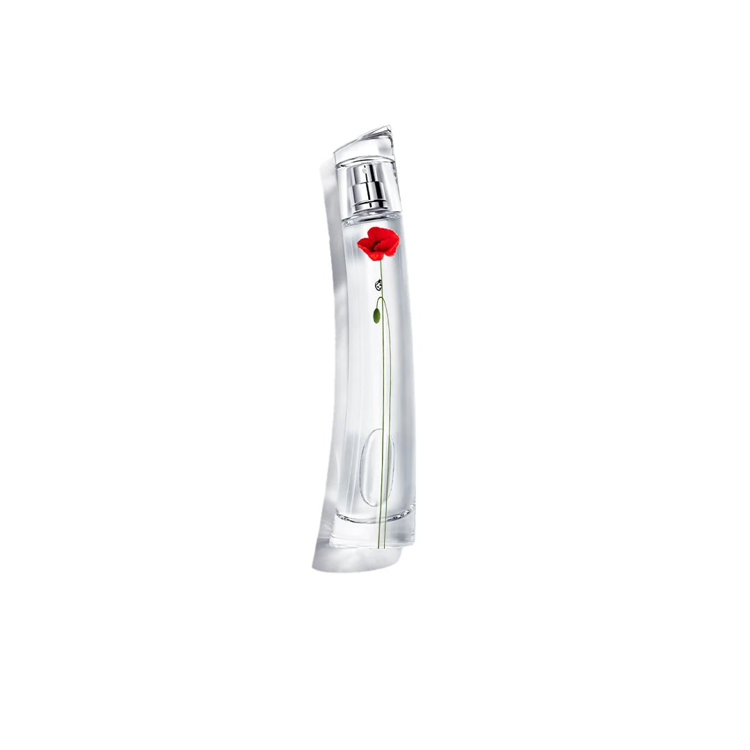 Kenzo Flower by Kenzo Eau de Parfum Refillable Spray 100 ml Flakon auf weißem Hintergrund