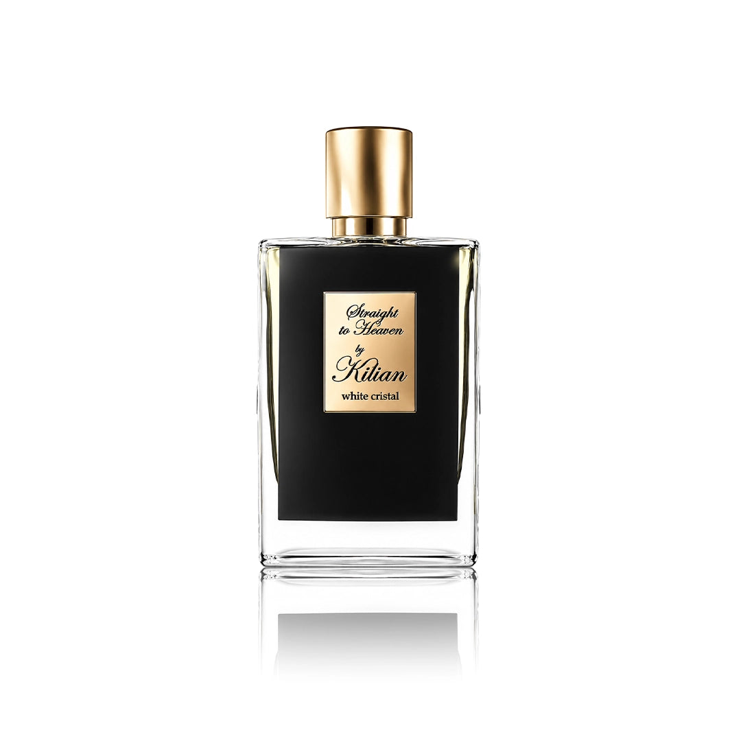 By Kilian Straight to Heaven White Cristal Eau de Parfum 50 ml Flakon auf weißem Hintergrund