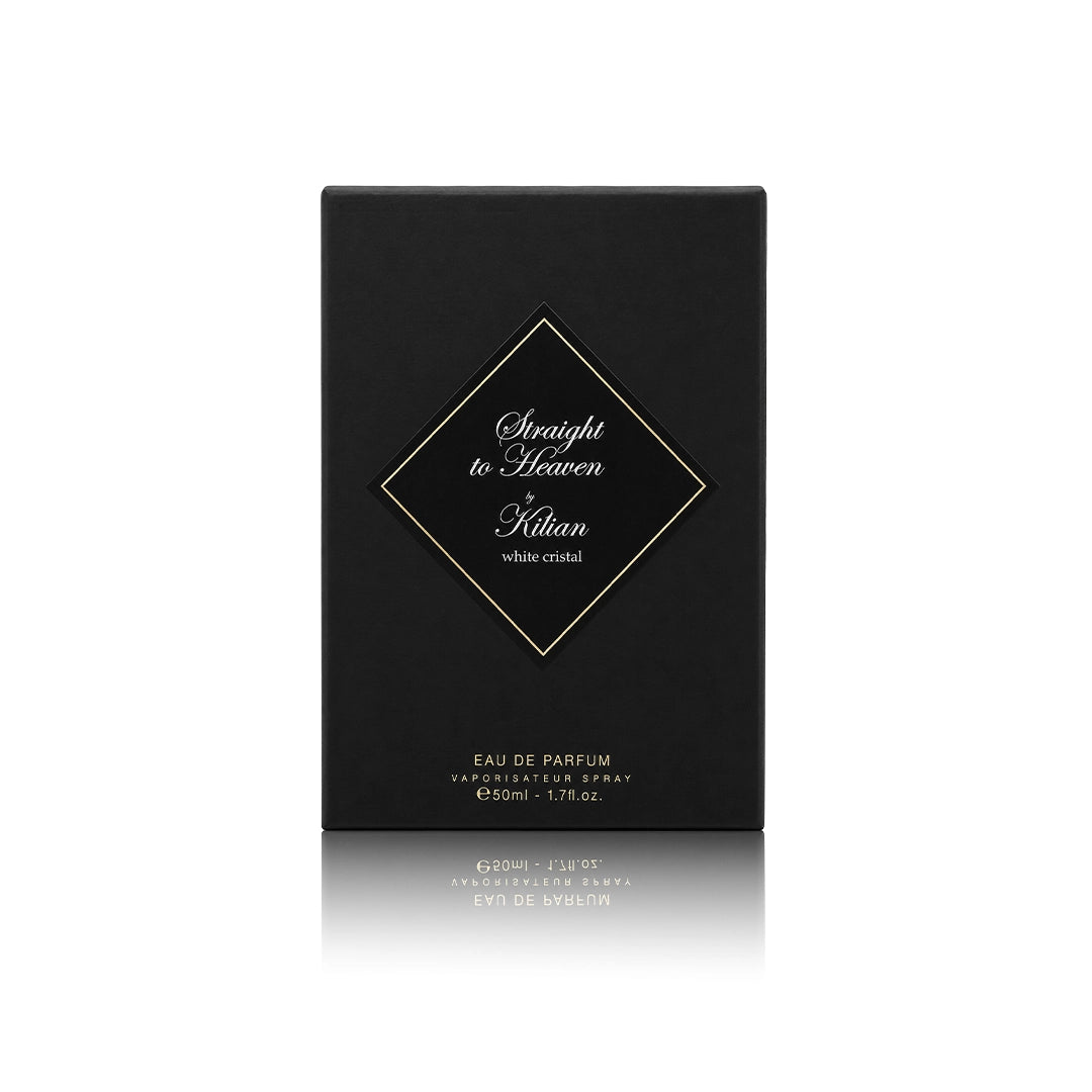 By Kilian Straight to Heaven White Cristal Eau de Parfum 50 ml mit Originalverpackung auf weißem Hintergrund