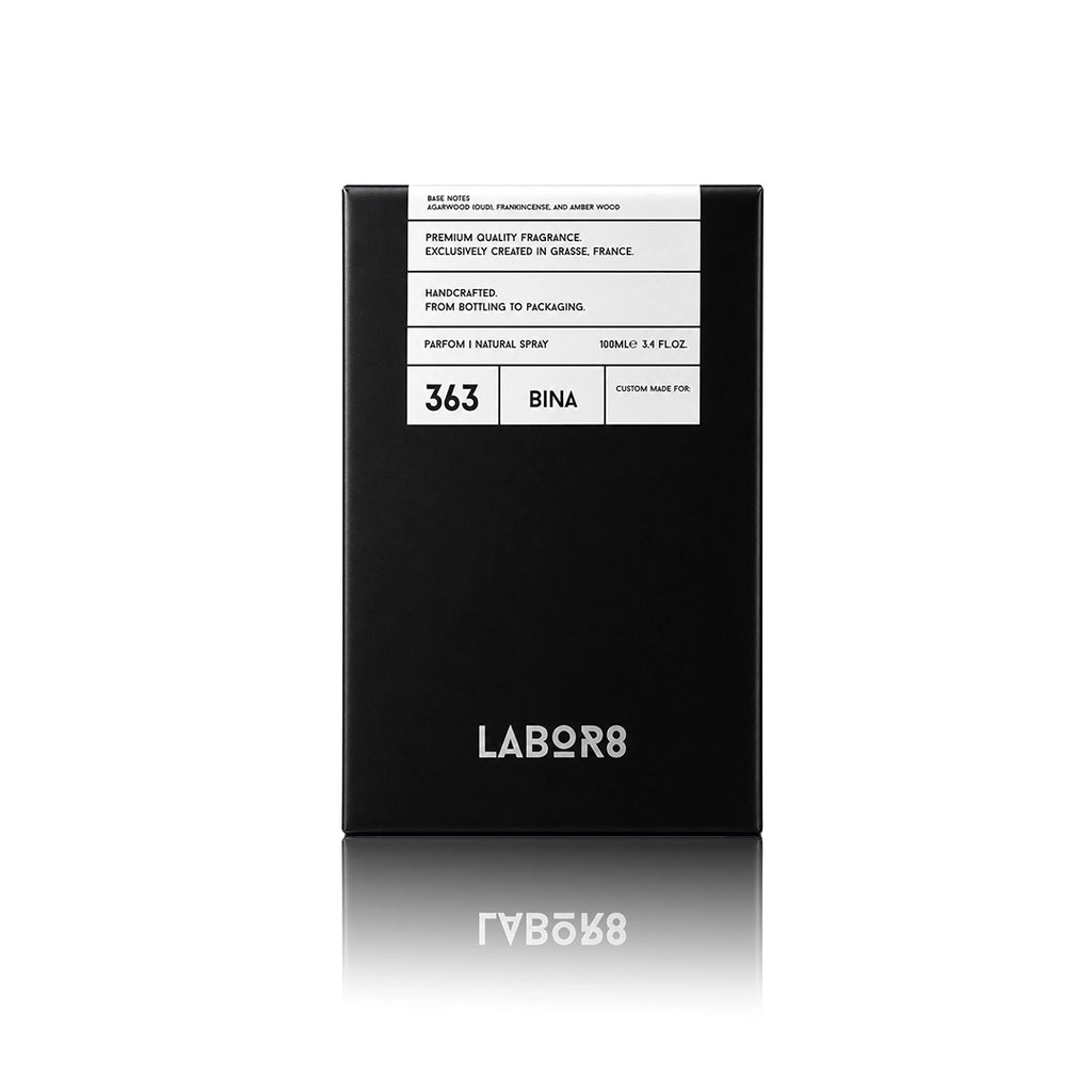 LABOR8 BINA 363 Eau de Parfum Originalverpackung auf weißem Hintergrund