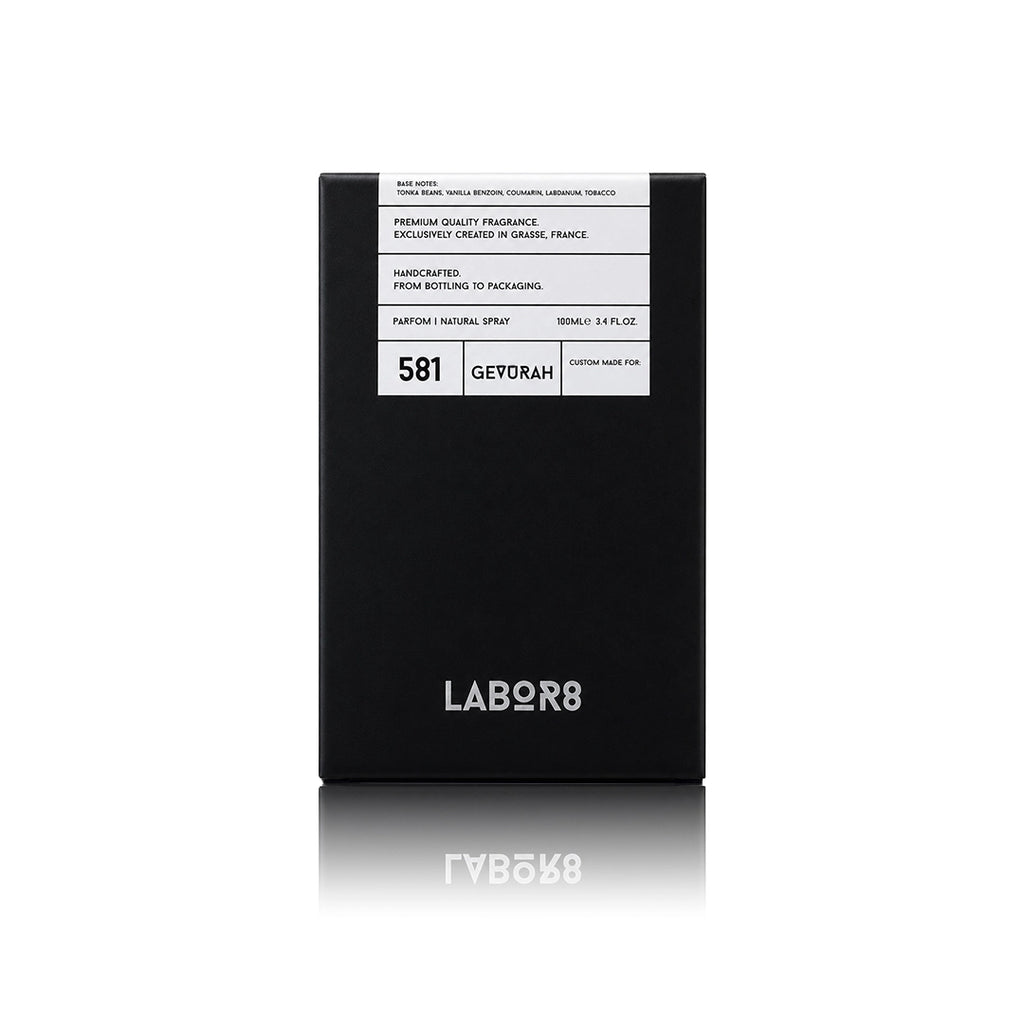 LABOR8 GEVURAH 581 Eau de Parfum Originalverpackung auf weißem Hintergrund