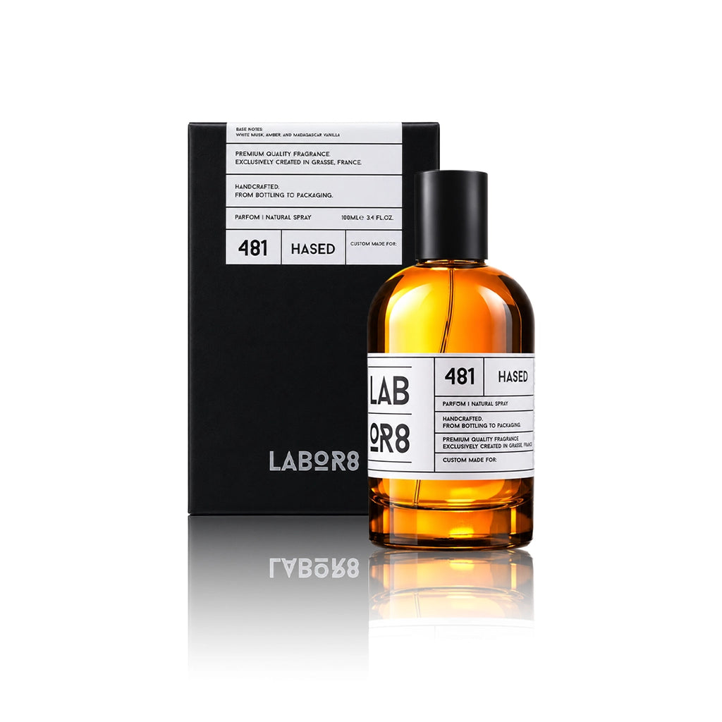 LABOR8 HOD 881 Eau de Parfum 100 ml Flakon mit Originalverpackung auf weißem Hintergrund