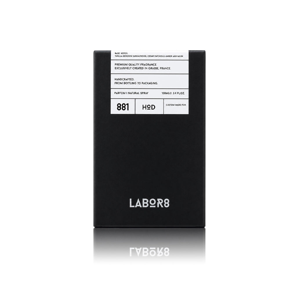 LABOR8 HOD 881 Eau de Parfum Originalverpackung auf weißem Hintergrund