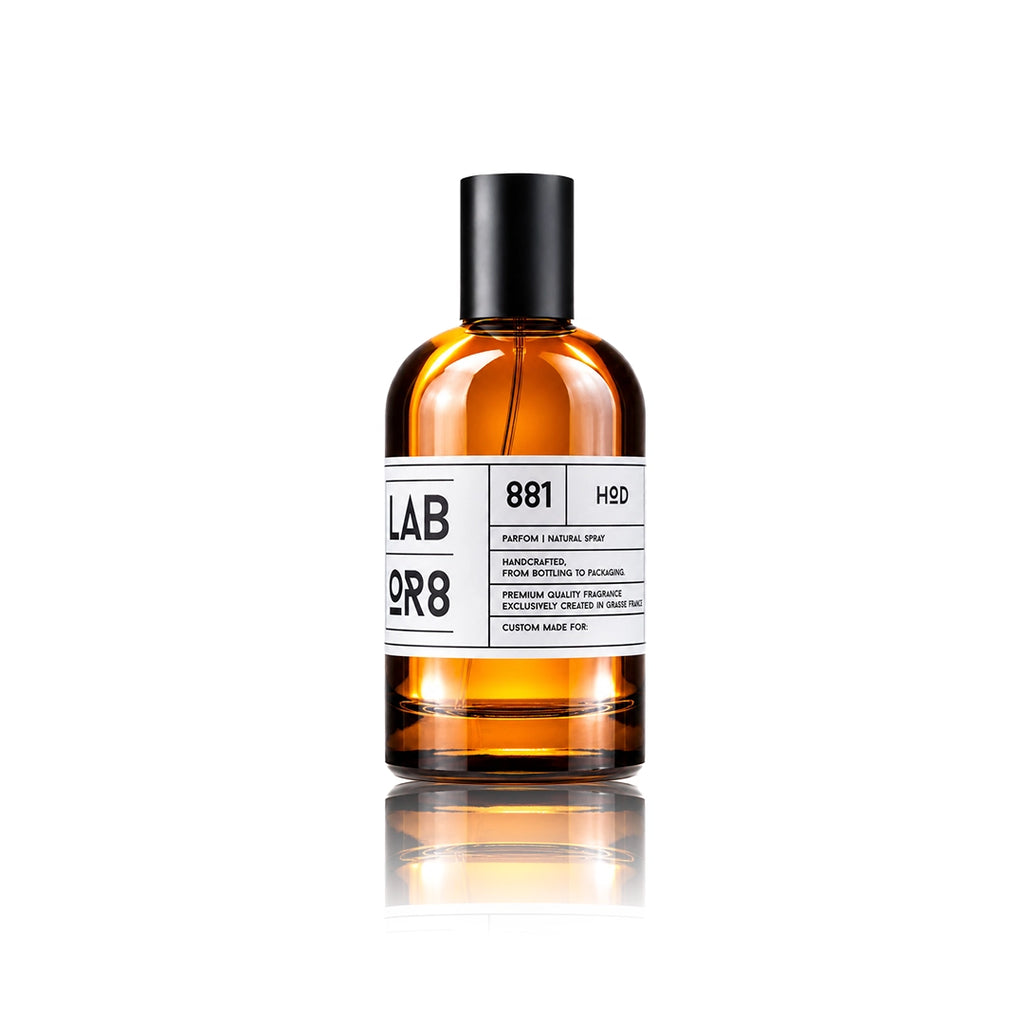 LABOR8 HOD 881 Eau de Parfum 100 ml Flakon auf weißem Hintergrund