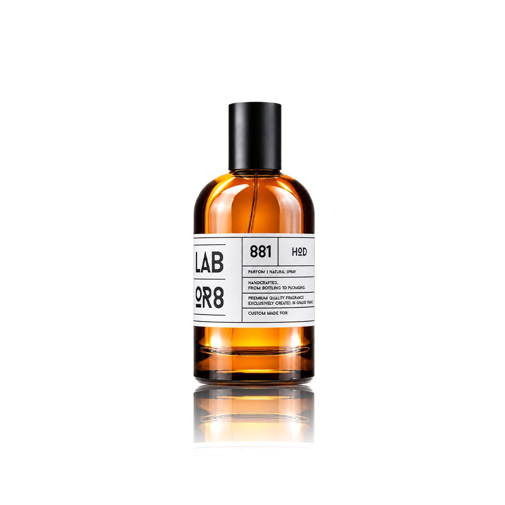 LABOR8 HOD 881 Eau de Parfum 50 ml Flakon auf weißem Hintergrund