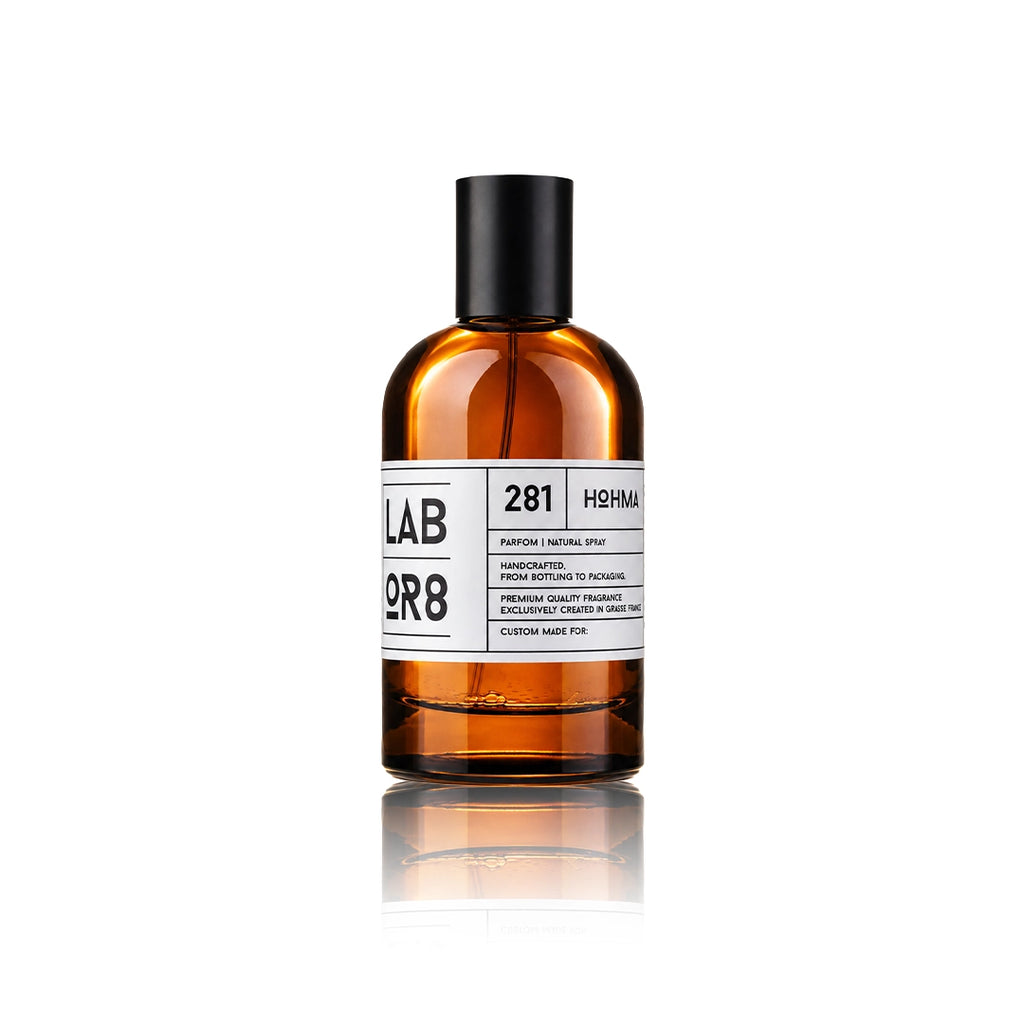 LABOR8 HOHMA 281 Eau de Parfum 100 ml Flakon auf weißem Hintergrund