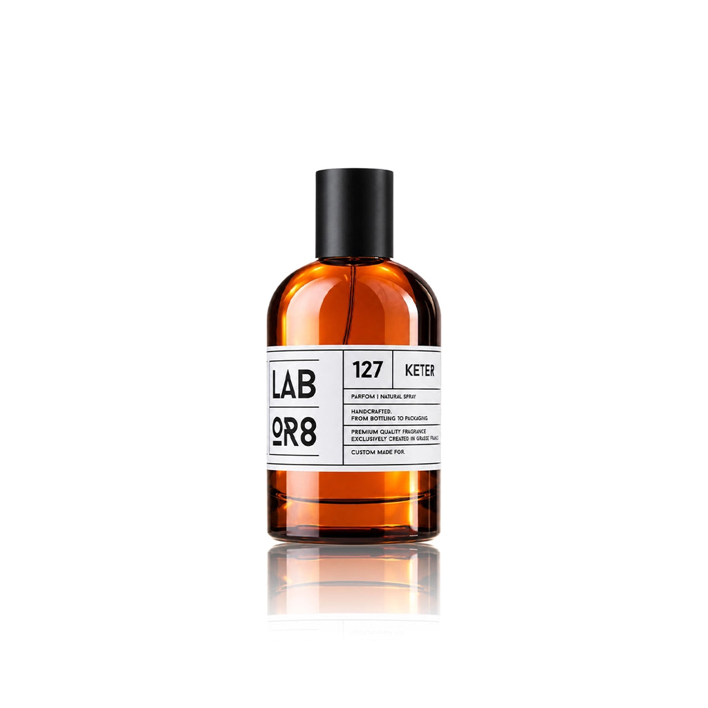LABOR8 KETER 127 Eau de Parfum 30 ml Flakon auf weißem Hintergrund