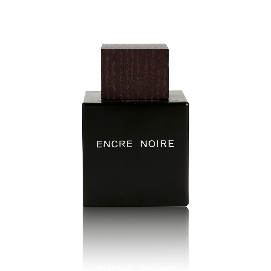 Lalique Encre Noire Eau de Toilette 100 ml Flakon auf weißem Hintergrund