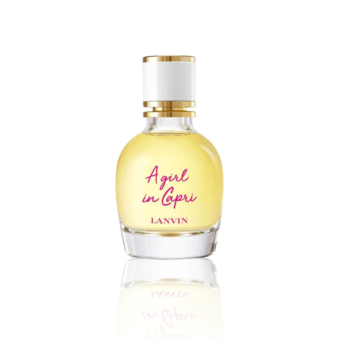 Lanvin A Girl in Capri Eau de Toilette 50 ml Flakon auf weißem Hintergrund