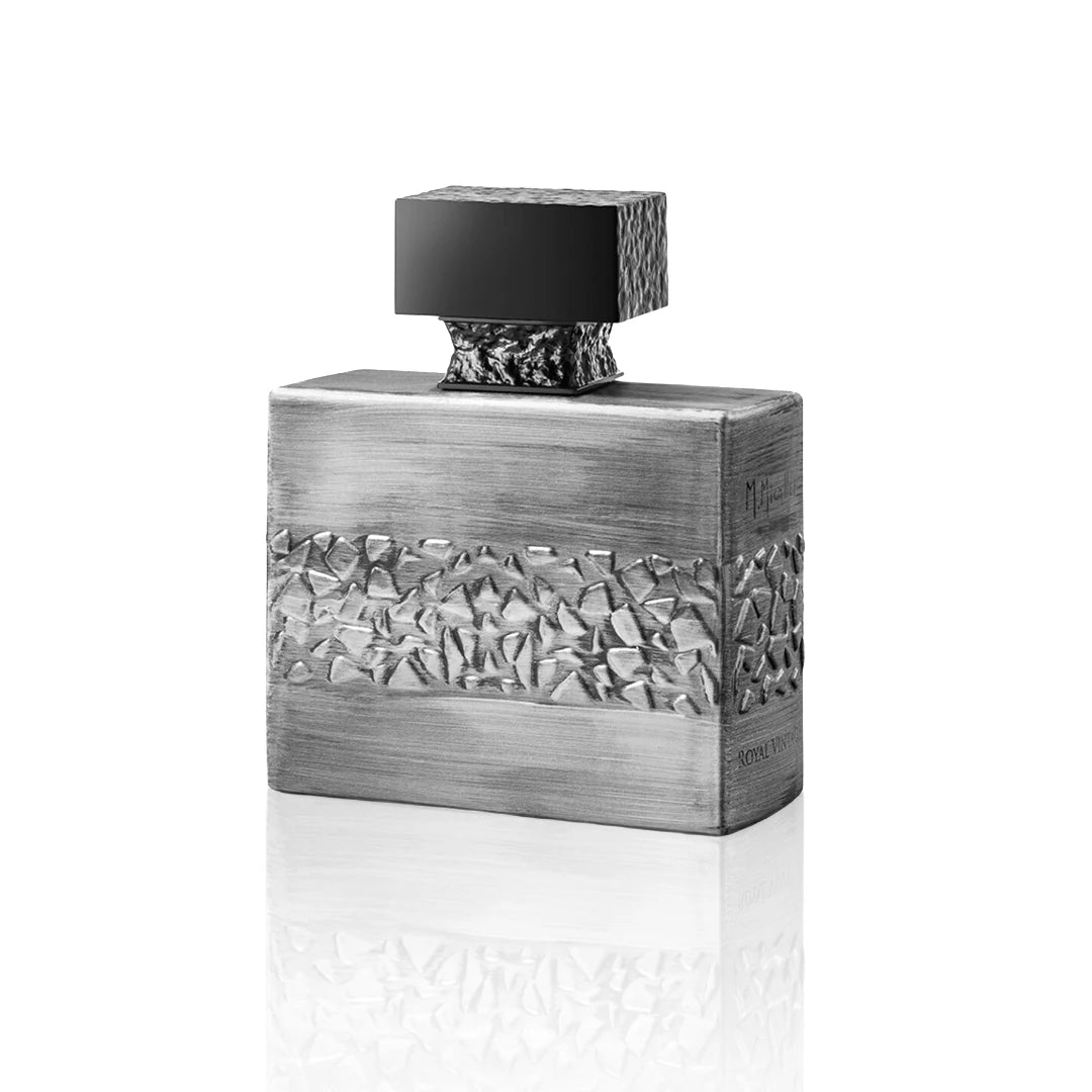 M. Micallef Royal Vintage Eau de Parfum 100 ml Flakon auf weißem Hintergrund