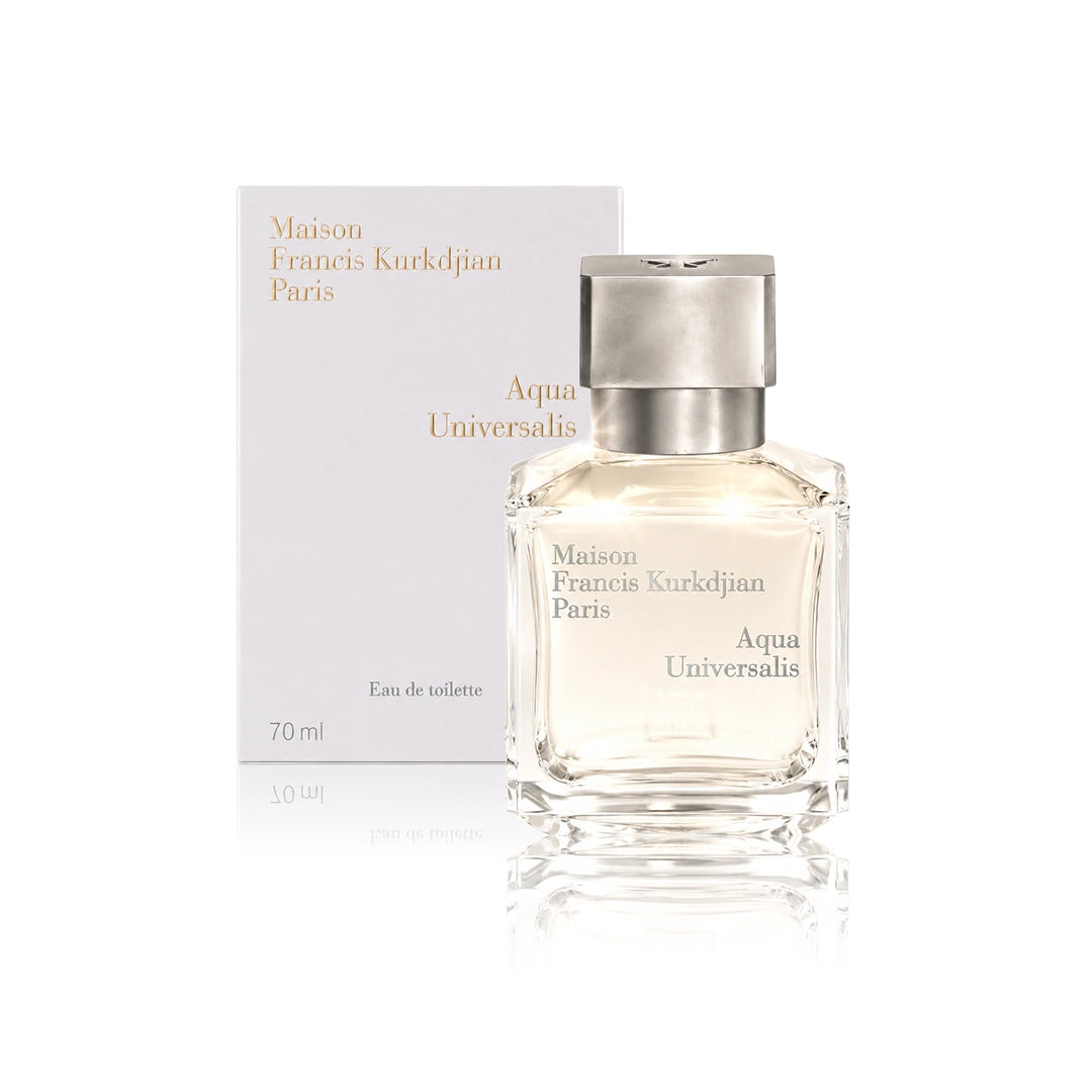 Maison Francis Kurkdjian Aqua Universalis Eau de Toilette 70 ml mit Originalverpackung auf weißem Hintergrund