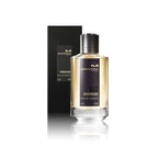 Mancera Black Intensitive Aoud Eau de Parfum 120 ml Flakon mit Originalverpackung auf weißem Hintergrund