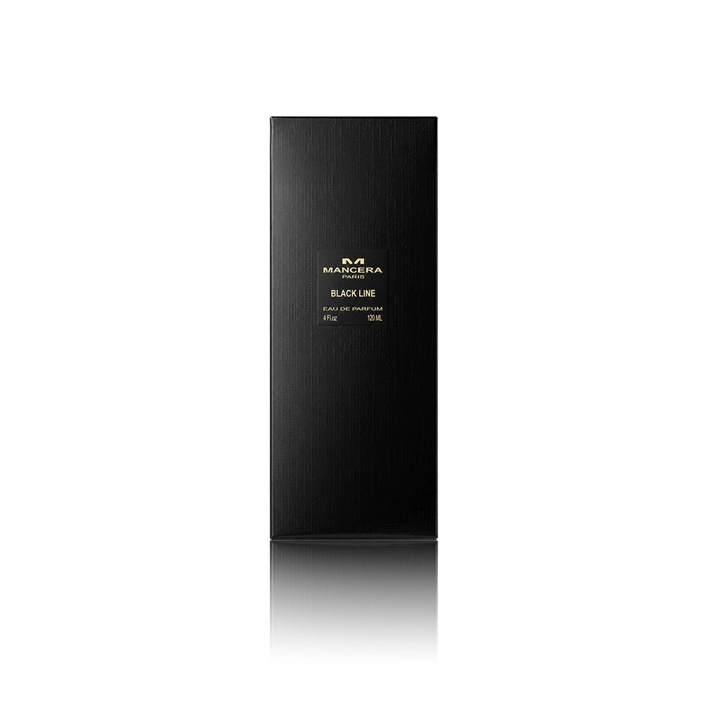 Mancera Black Line Eau de Parfum 120 ml mit Originalverpackung auf weißem Hintergrund