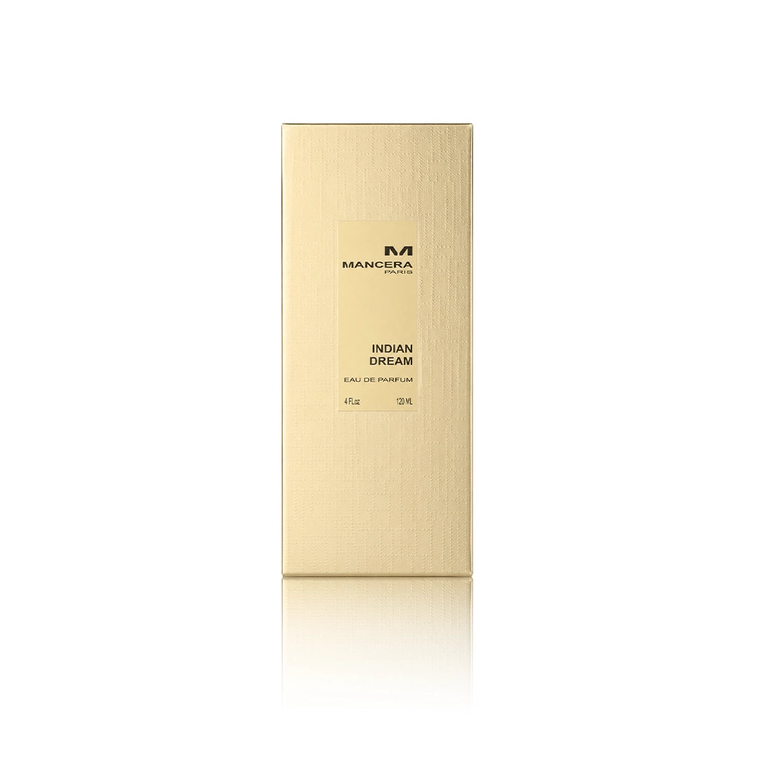 Mancera Indian Dream Eau de Parfum 120 ml mit Originalverpackung auf weißem Hintergrund