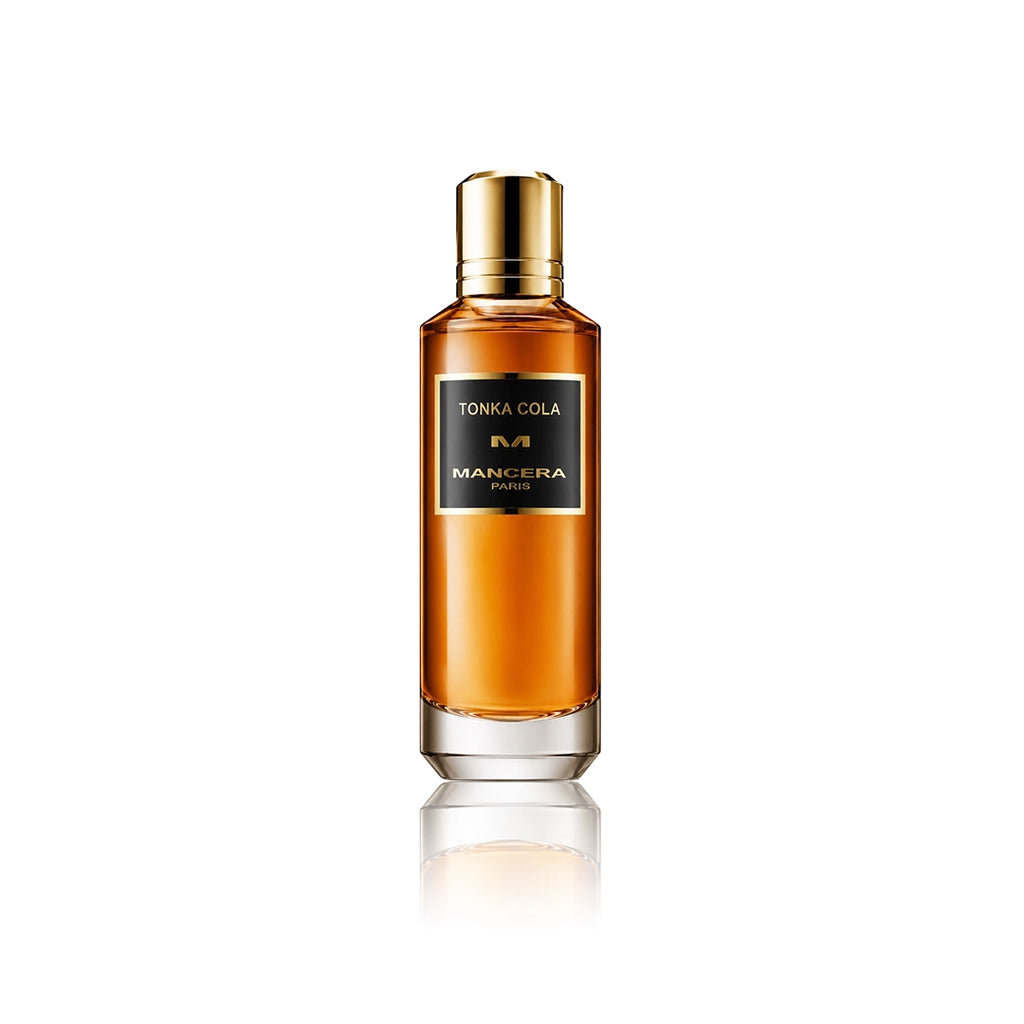 Mancera Tonka Cola Eau de Parfum 60 ml Flakon auf weißem Hintergrund