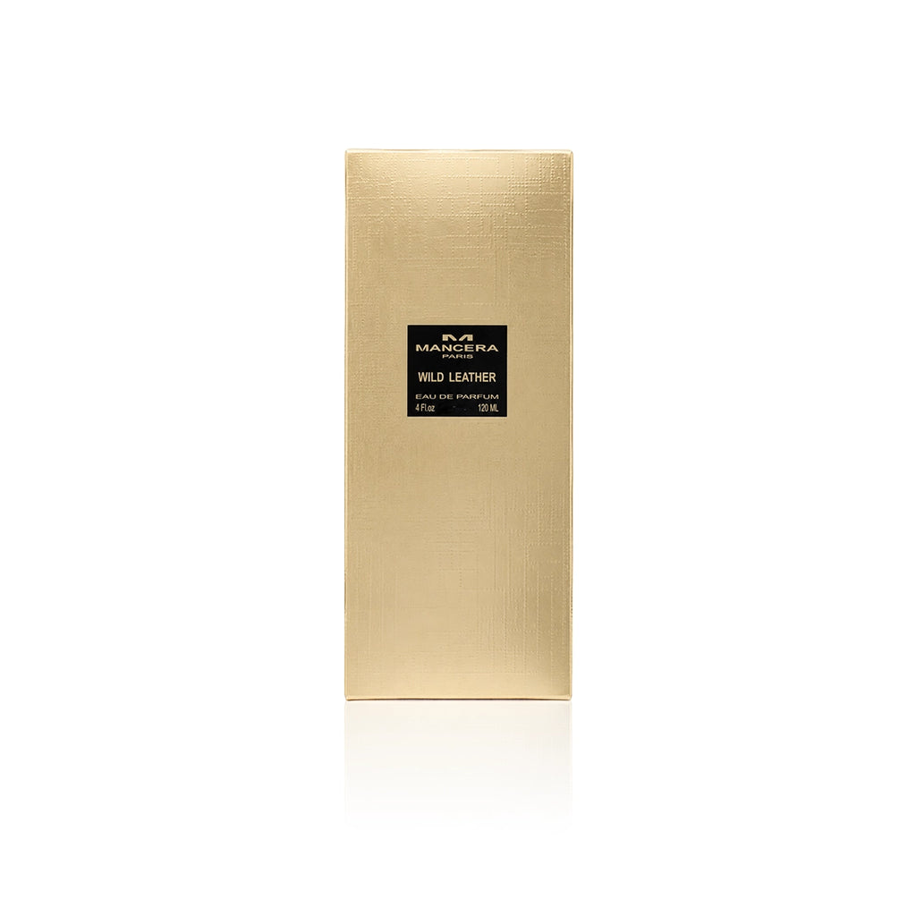 Mancera Wild Leather Eau de Parfum 120 ml mit Originalverpackung auf weißem Hintergrund