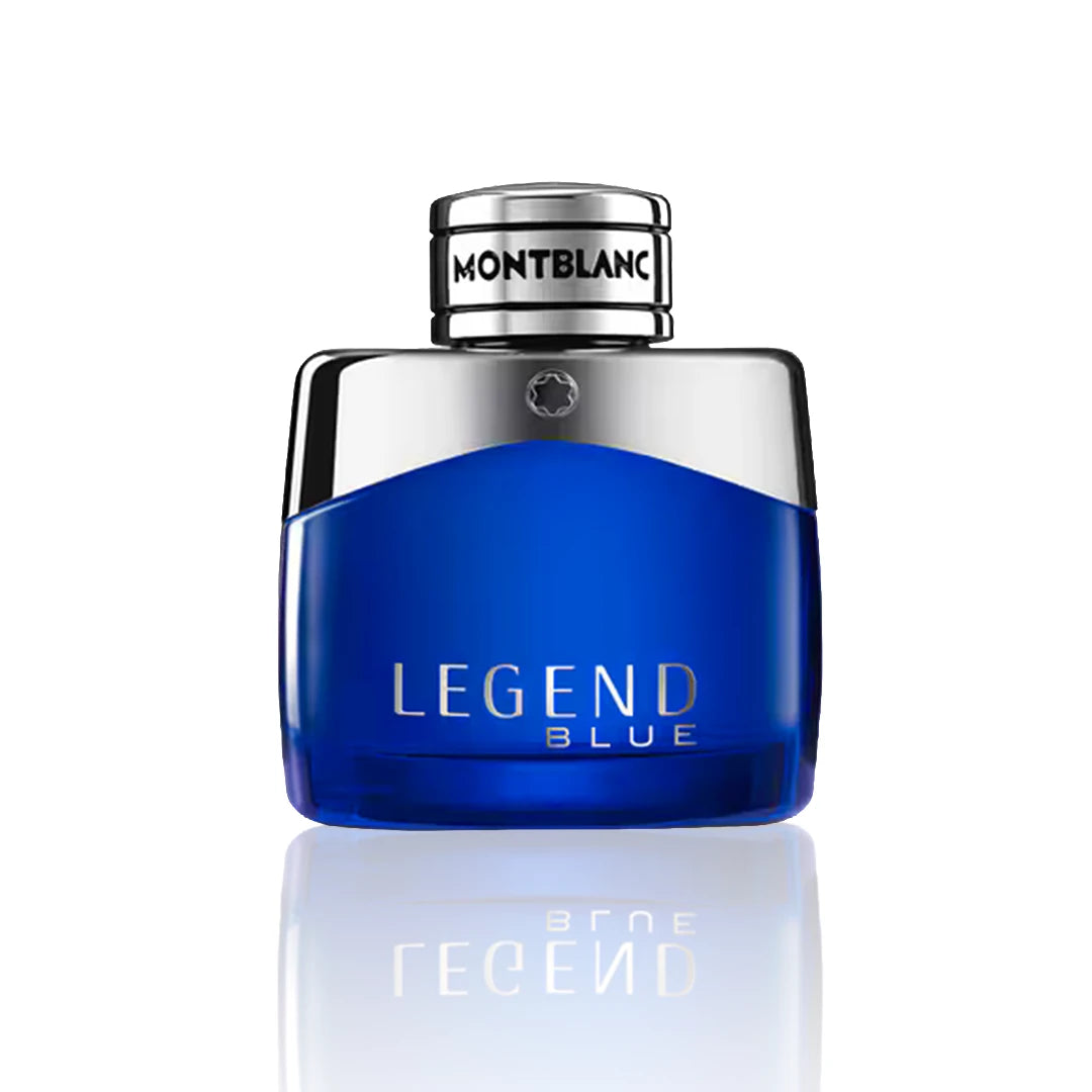 Montblanc Legend Blue Eau de Parfum 30 ml Flakon auf weißem Hintergrund