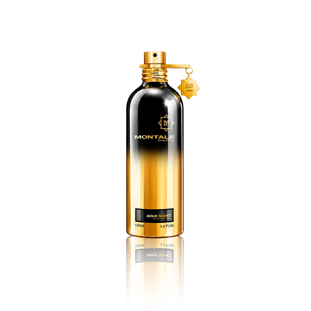 Montale Aoud Night Eau de Parfum 100 ml Flakon auf weißem Hintergrund