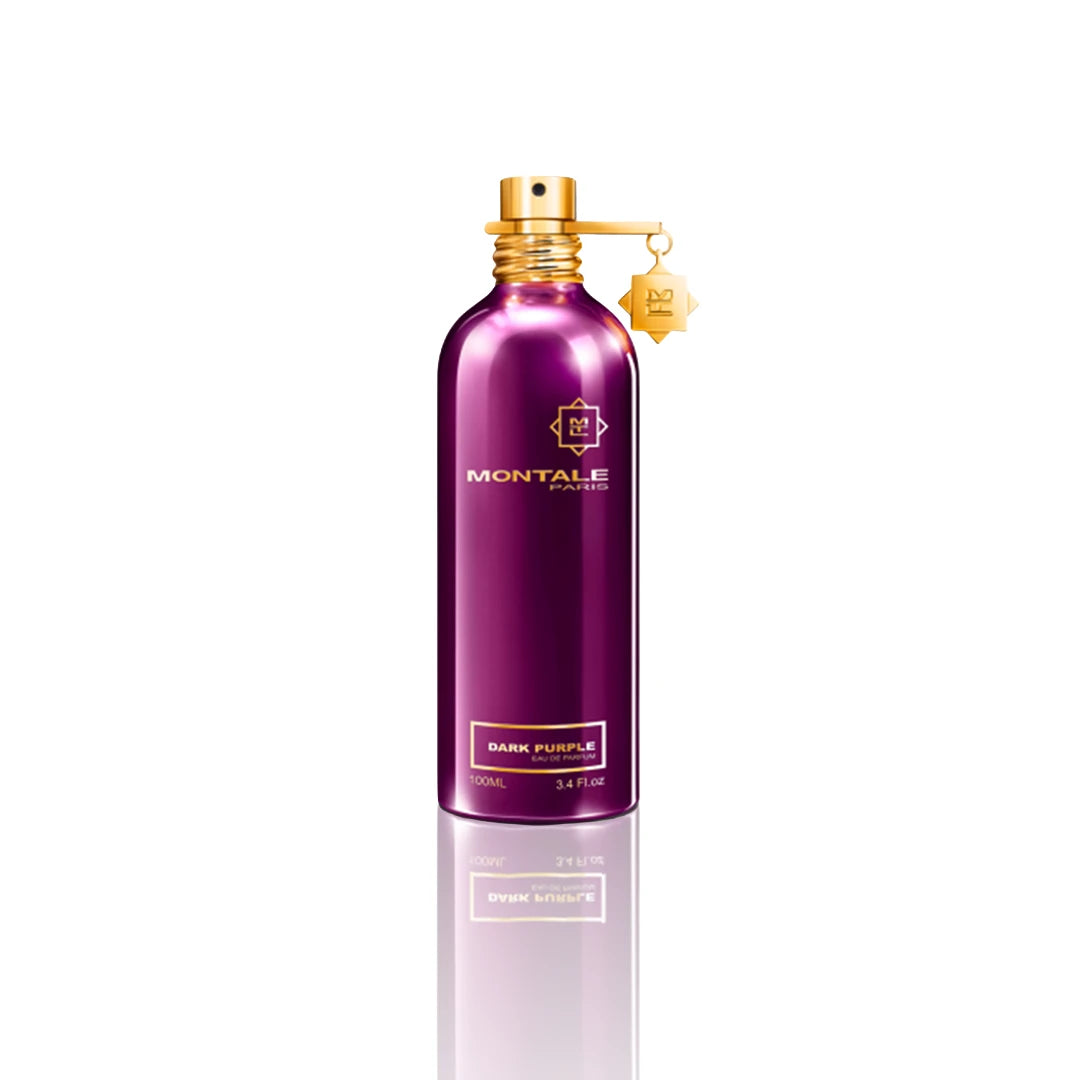 Montale Dark Purple Eau de Parfum 100 ml Flakon auf weißem Hintergrund