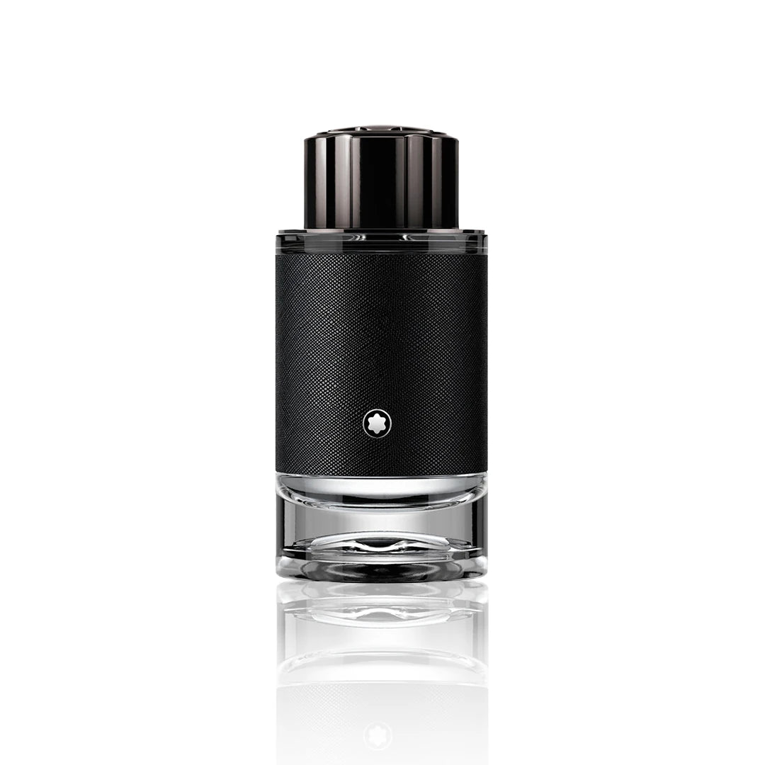 Montblanc Explorer Eau de Parfum 100 ml Flakon auf weißem Hintergrund
