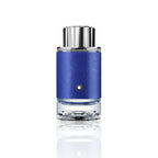 Montblanc Explorer Ultra Blue Eau de Parfum 100 ml Flakon auf weißem Hintergrund