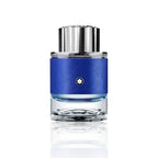 Montblanc Explorer Ultra Blue Eau de Parfum 60 ml Flakon auf weißem Hintergrund