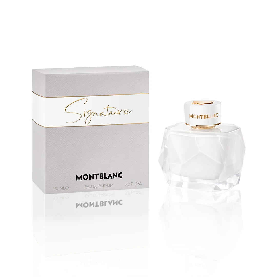 Montblanc Signature Eau de Parfum 90 ml Flakon auf weißem Hintergrund