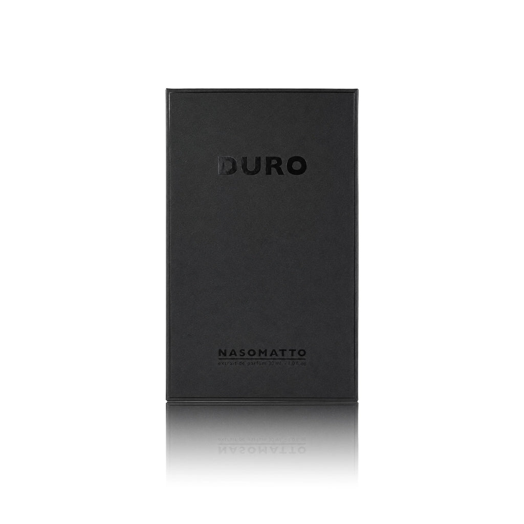Nasomatto Duro Extrait de Parfum 30 ml mit Originalverpackung auf weißem Hintergrund