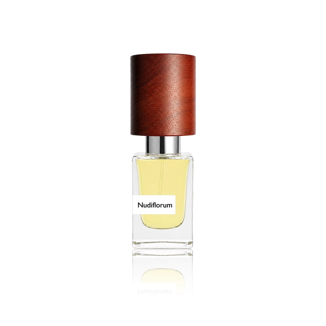 Nasomatto Nudiflorum Extrait de Parfum 30 ml Flakon auf weißem Hintergrund