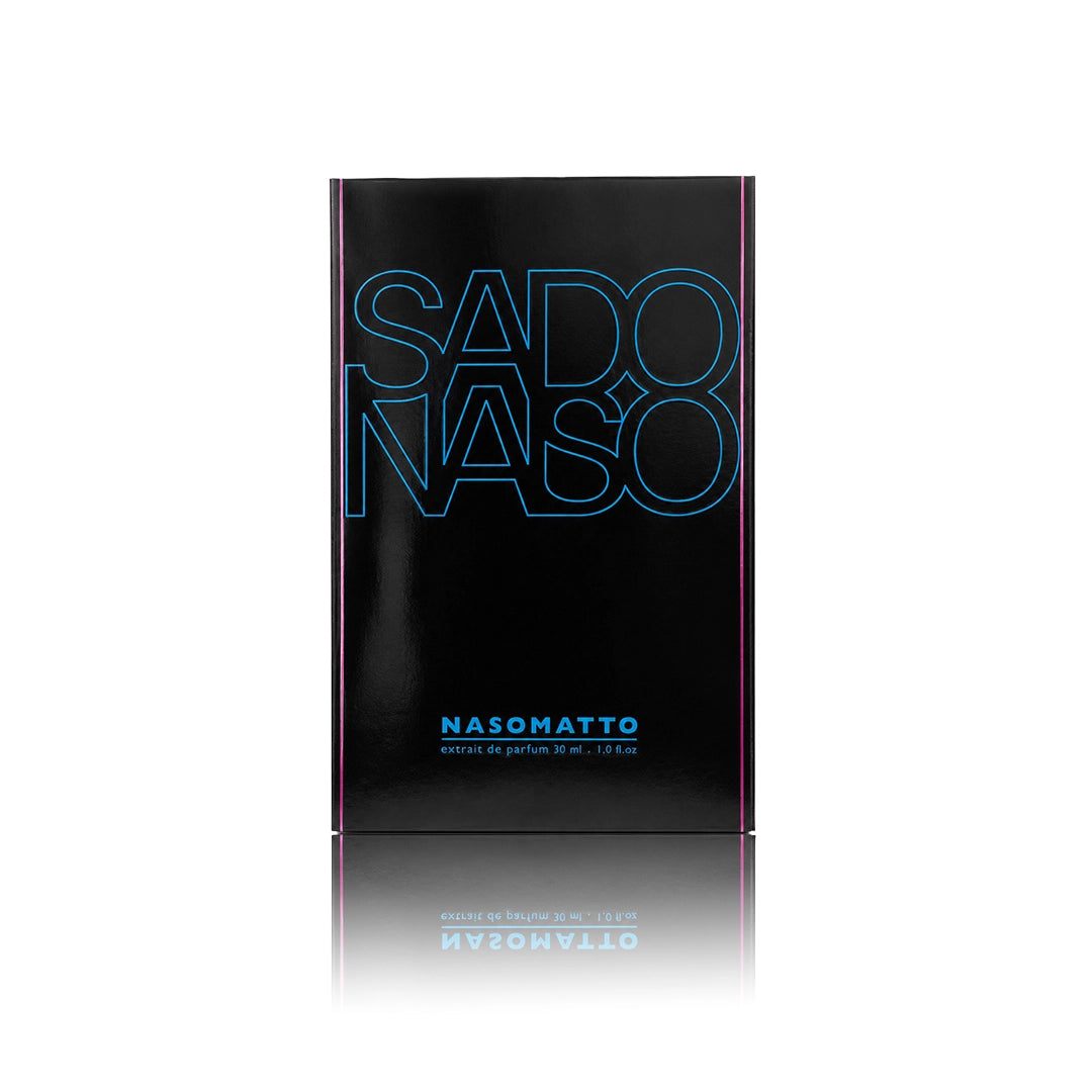 Nasomatto Sadonaso Extrait de Parfum 30 ml mit Originalverpackung auf weißem Hintergrund
