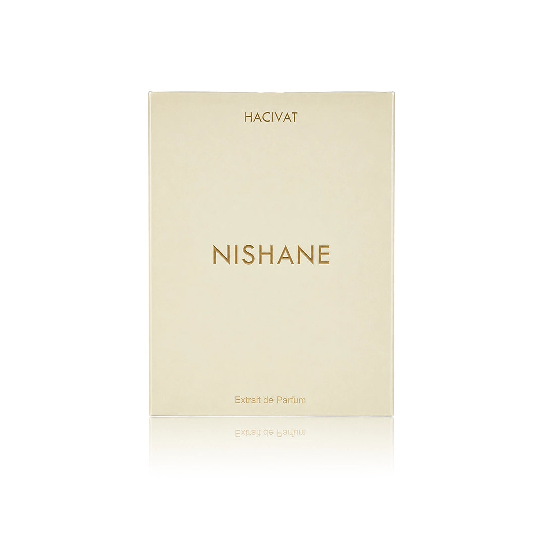 Nishane Hacivat Extrait de Parfum 100 ml mit Originalverpackung auf weißem Hintergrund