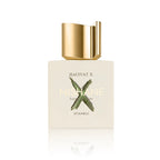 Nishane Hacivat X Extrait de Parfum 100 ml Flakon auf weißem Hintergrund