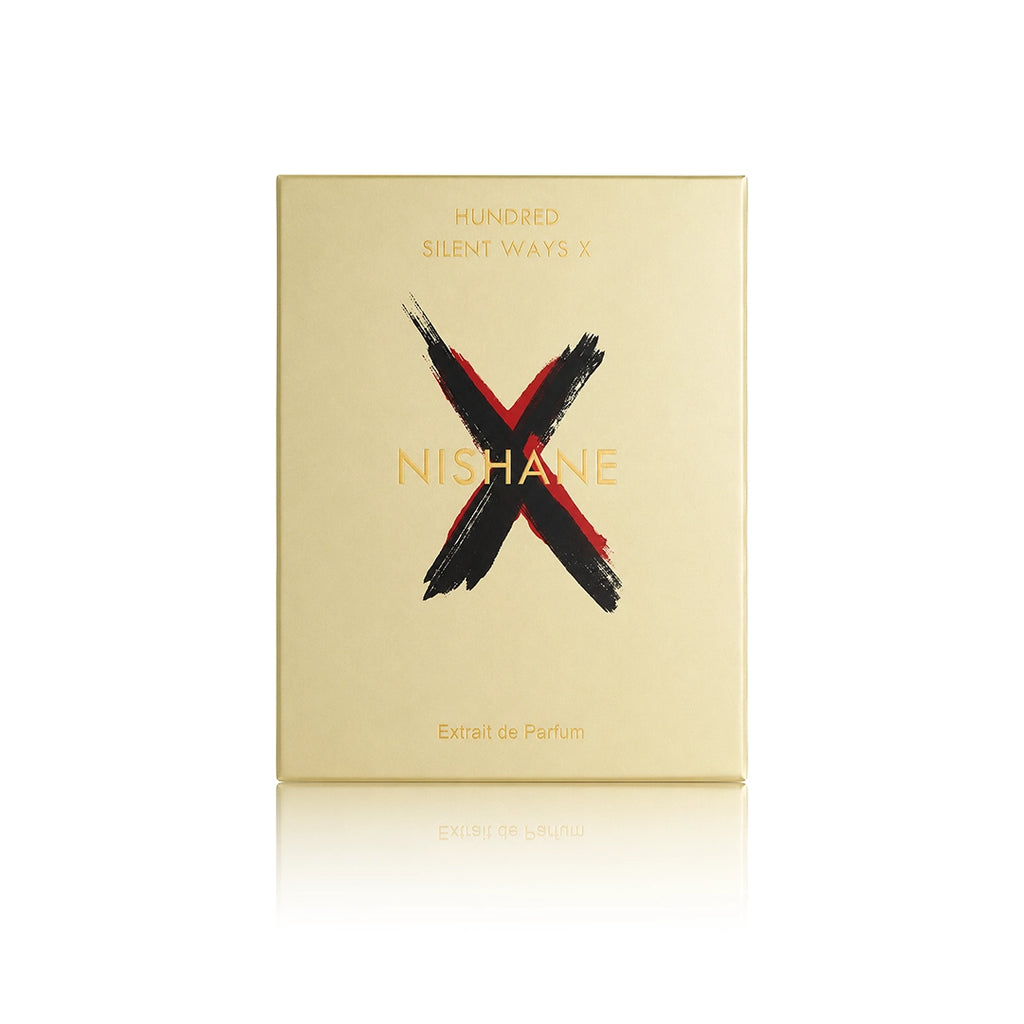 Nishane Hundred Silent Ways X Extrait de Parfum 100 ml mit Originalverpackung auf weißem Hintergrund
