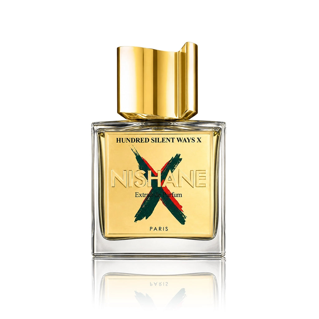 Nishane Hundred Silent Ways X Extrait de Parfum 100 ml Flakon auf weißem Hintergrund