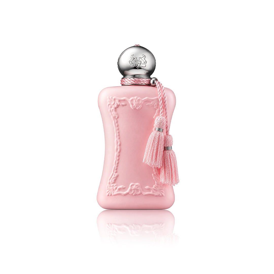 Parfums de Marly Delina Eau de Parfum 75 ml Flakon auf weißem Hintergrund