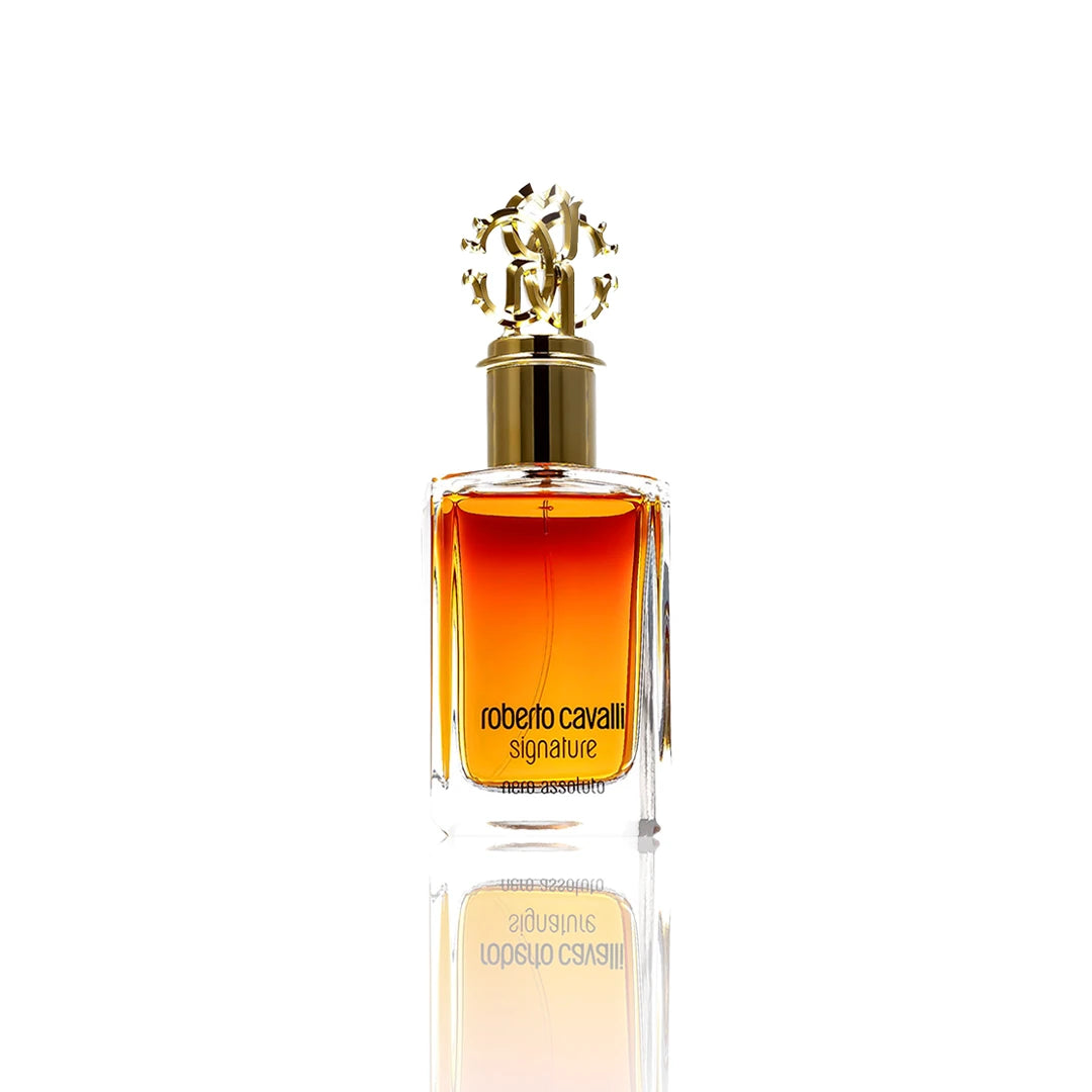Roberto Cavalli Nero Assoluto Eau de Parfum 75 ml Flakon auf weißem Hintergrund