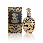 Roberto Cavalli Sweet Ferocious Eau de Parfum 75 ml Flakon mit Originalverpackung auf weißem Hintergrund ai generiert