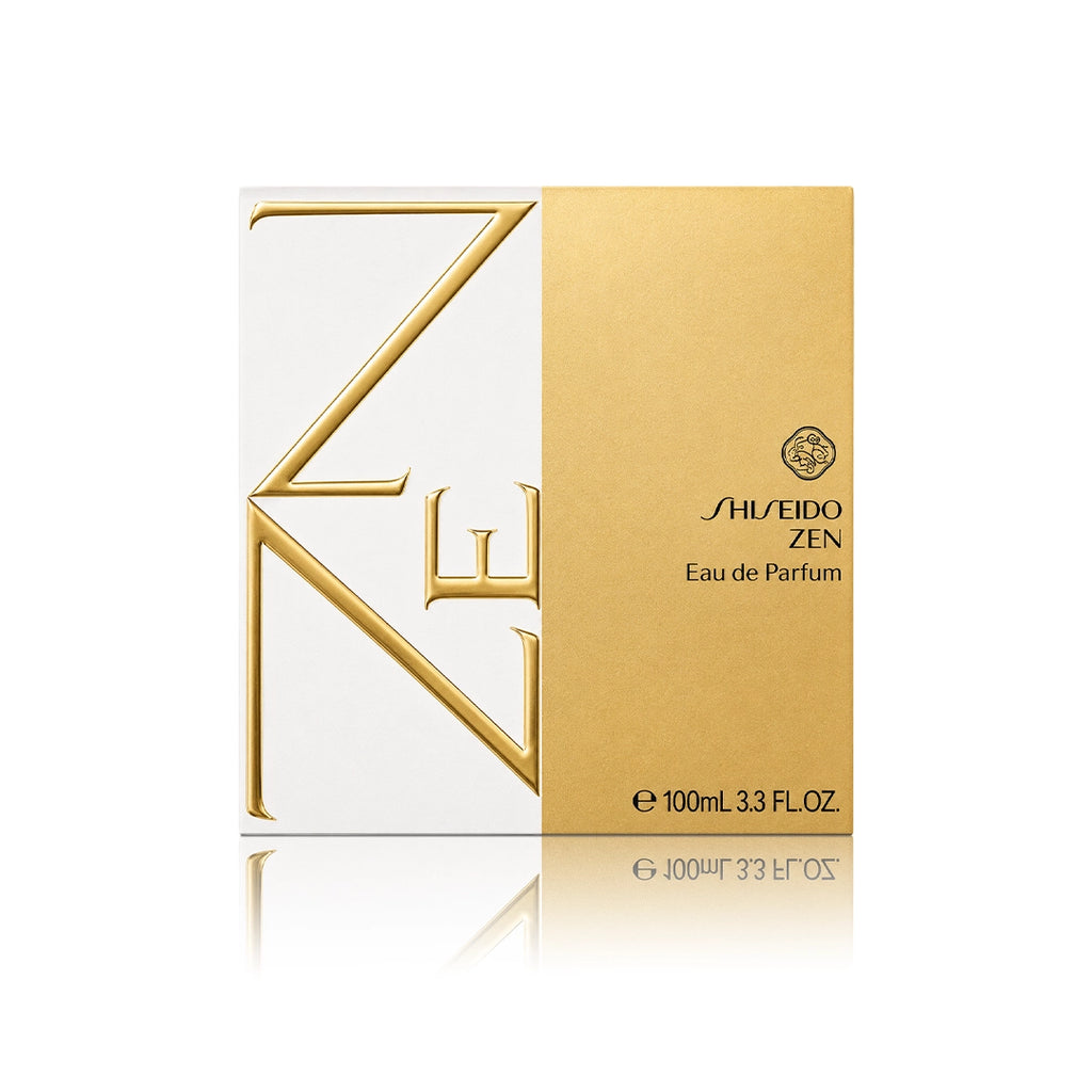 Shiseido Zen Eau de Parfum 100 ml Originalverpackung auf weißem Hintergrund