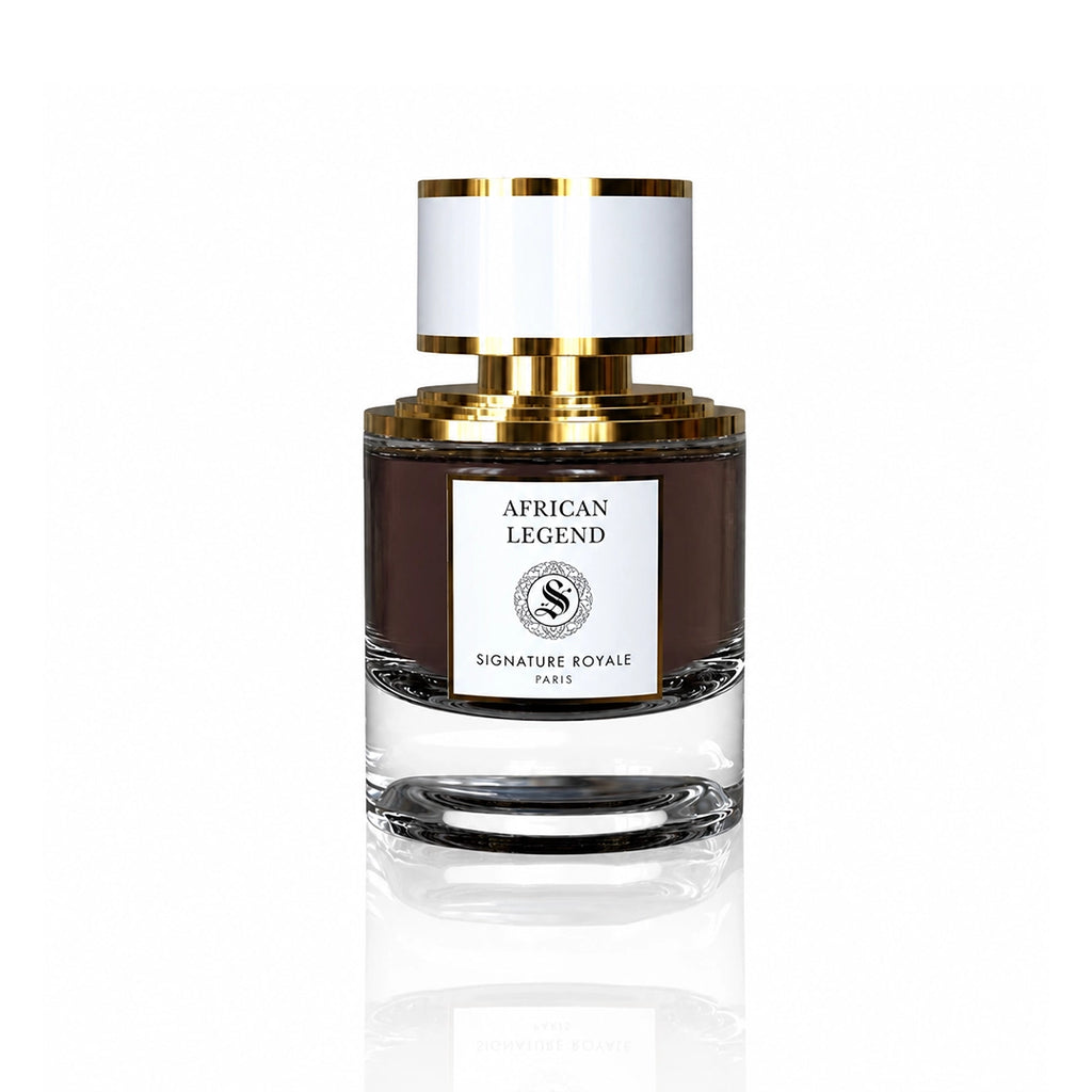 Signature Royale African Legend Extrait de Parfum 50 ml Flakon auf weißem Hintergrund