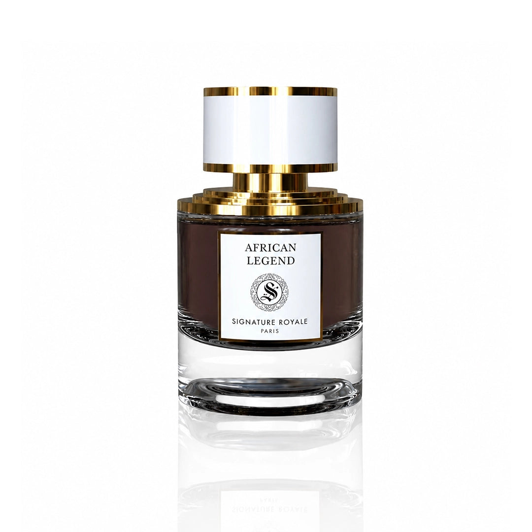 Signature Royale African Legend Extrait de Parfum 50 ml Flakon auf weißem Hintergrund