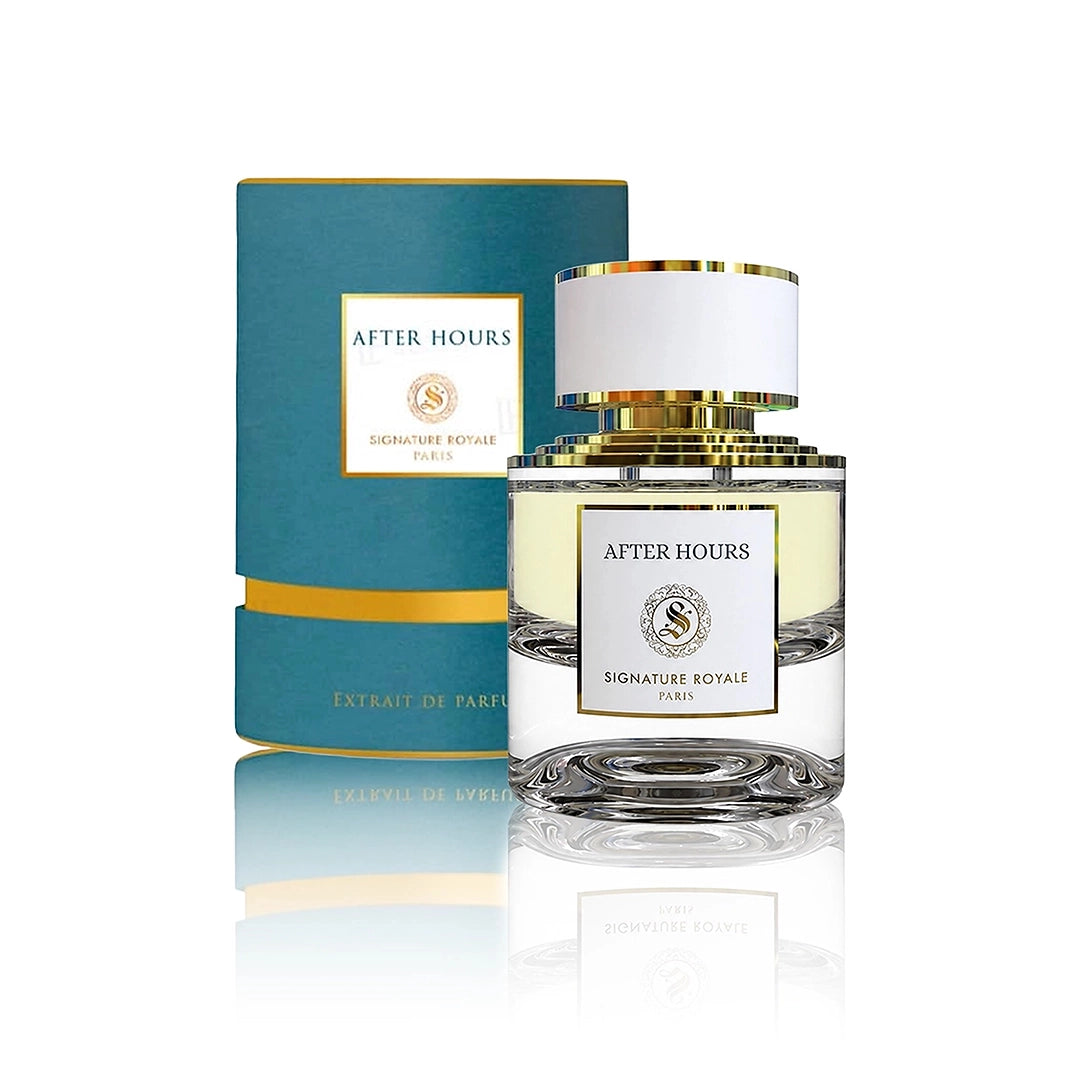 Signature Royale After Hours Extrait de Parfum 50 ml Flakon mit Originalverpackung auf weißem Hintergrund