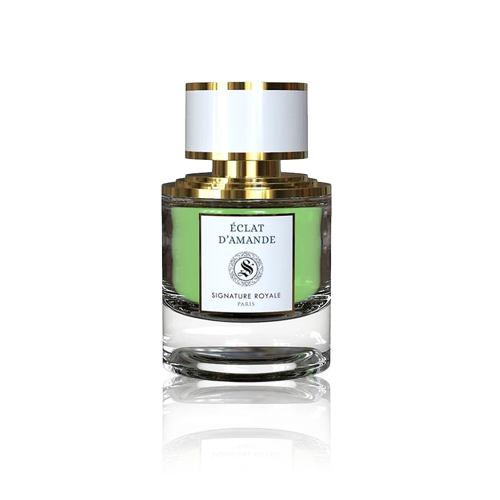Signature Royale Éclat d’Amande Extrait de Parfum 50 ml Flakon auf weißem Hintergrund