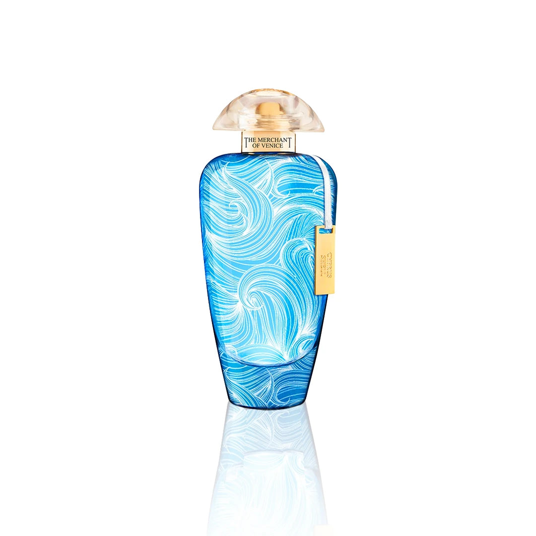 The Merchant of Venice Cyprus Shell Eau de Parfum 100 ml Flakon auf weißem Hintergrund