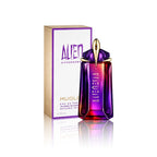 Thierry Mugler Alien Hypersense Eau de Parfum 90 ml Flakon mit Originalverpackung auf weißem Hintergrund