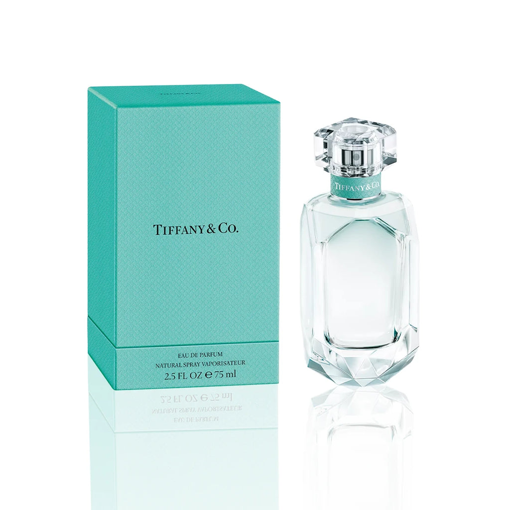 Tiffany & Co. Eau de Parfum Spray 75 ml Flakon mit Originalverpackung auf weißem Hintergrund