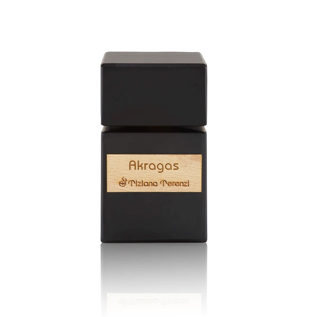 Tiziana Terenzi Akragas Extrait de Parfum 100 ml Flakon auf weißem Hintergrund